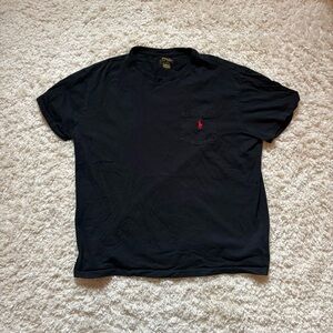 Ralph Lauren Black Short-Sleeve Pocket Tee. Size M.